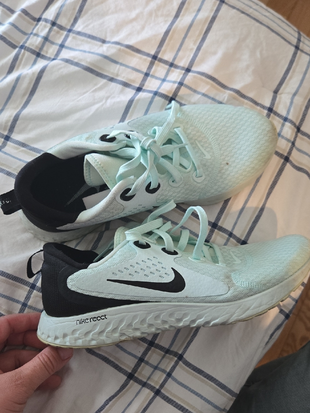 Nike Kids' Mint/Celadon Athletic Sneakers with Black Accents